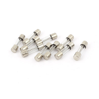 Harfington Uxcell 10 Pcs 250V 12A 12Amp Slow Blow Glass Fuses Tubes 5mm x 20mm