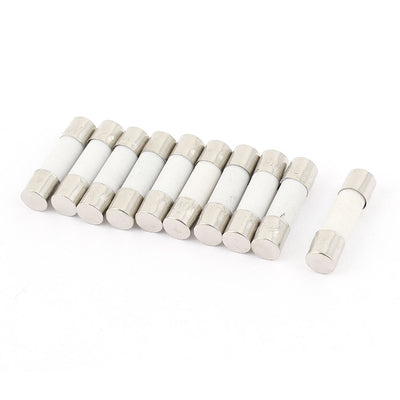 uxcell Uxcell 10Pcs 250V 5A T5A Slow Blow Time Delay Ceramic Fuses Tubes 5mm x 20mm