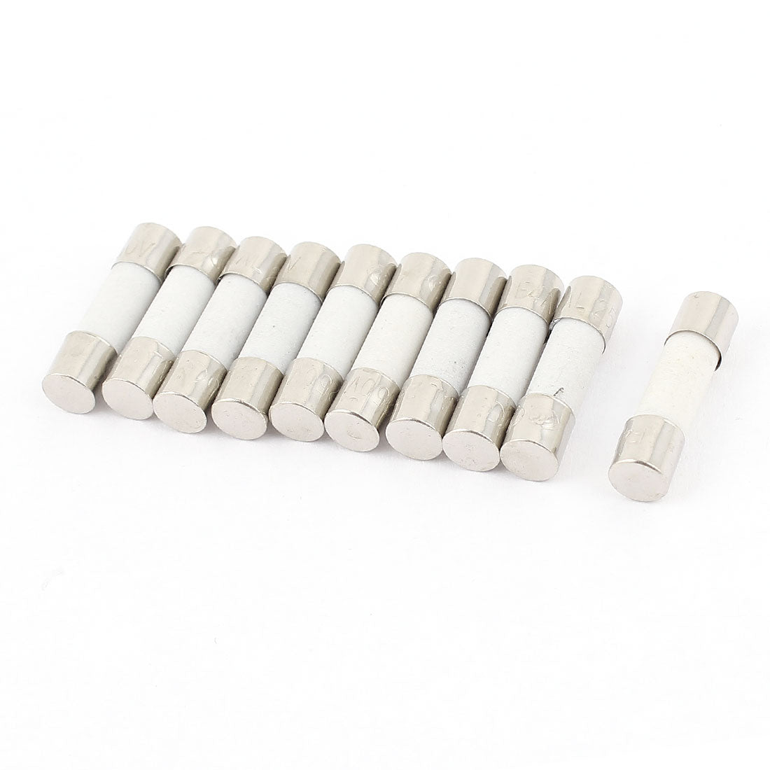 uxcell Uxcell 10 Pcs 250V 250mA Fast Blow Ceramic Fuse Tube 5mm x 20mm