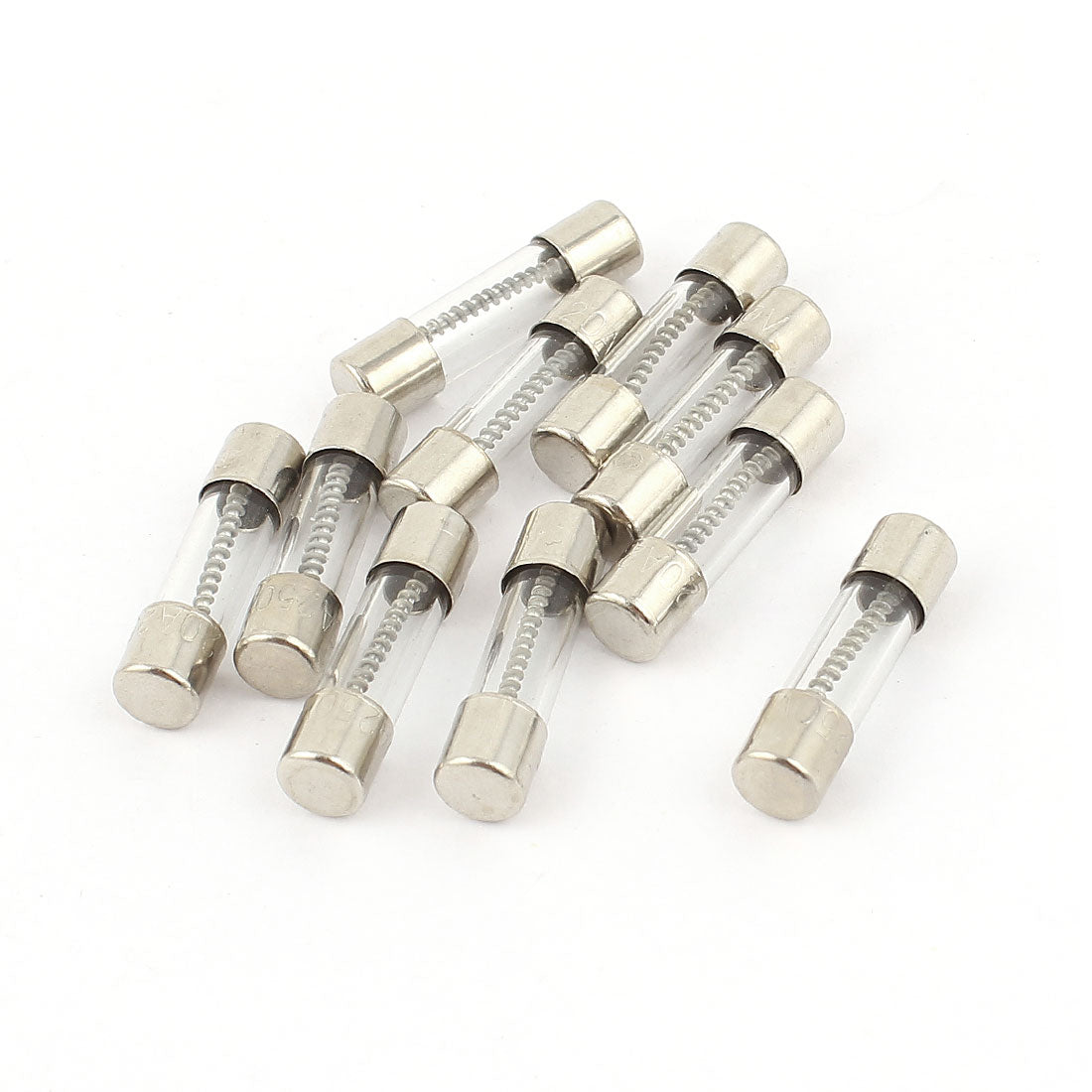 uxcell Uxcell 10 Pcs 250V 20A 20Slow Blow Glass Fuses Tubes 5mm x 20mm