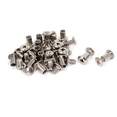 Harfington Uxcell 20 Sets M6 Rivet Phillips Head Nut Countersunk Screw Bolts Furniture Fitting