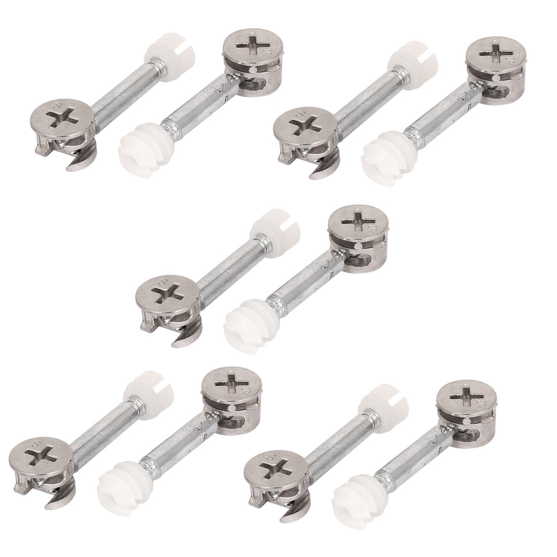 uxcell Uxcell Furniture Hardware 15mmx11mm Connection Screws Eccentric Nuts 10 Set