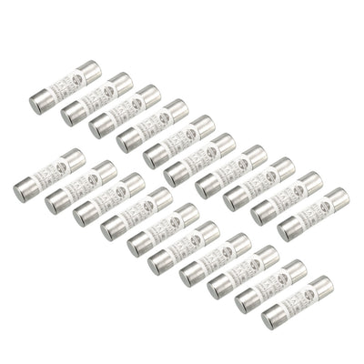 uxcell Uxcell 20 Pcs RO15 RT18 RT14 Ceramic Cylindrical Tube Fuse 1A 380V 10x38mm