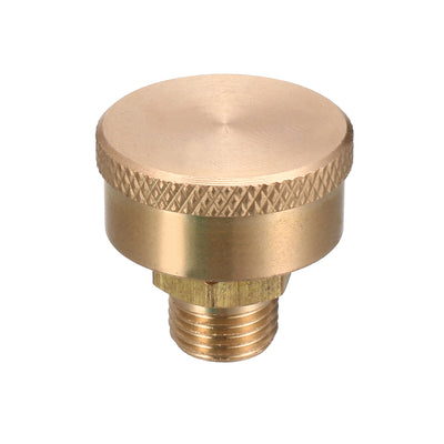 Harfington Uxcell Machine Parts 1/8 NPT Male Thread Grease Oil Cup Cap Gold Tone