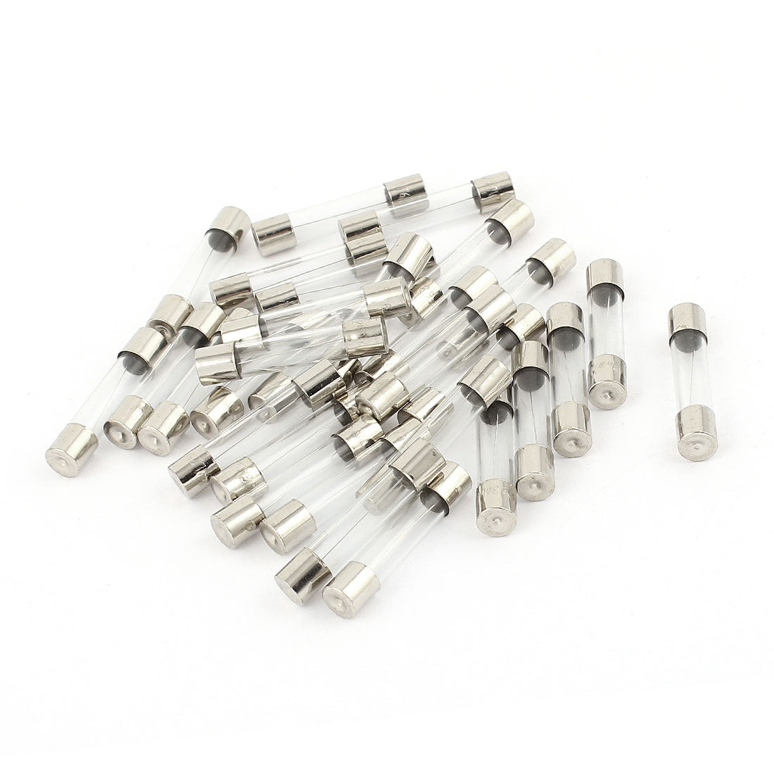 uxcell Uxcell 30pcs 6x30mm 6.3A 250V Quick Blow Fast Acting Low Breaking Capacity Glass Tube Fuse