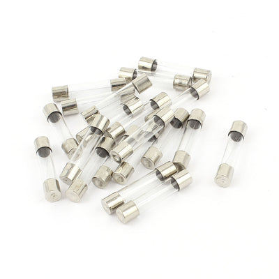 Harfington Uxcell 20pcs 6 x 30mm Quick Blow Low Breaking Capacity Glass Tube Fuse 1.5A 250V