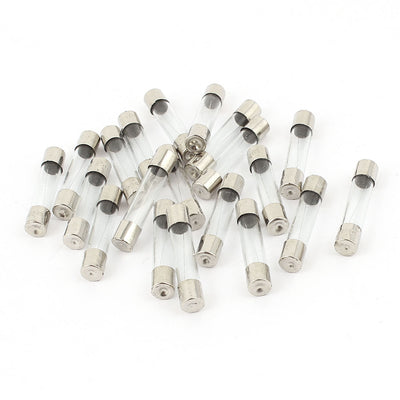 uxcell Uxcell 20Pcs 6x30mm Quick Blow Fast Acting Low Break Capacity Cartridge Glass Tube Fuse 3A 250V