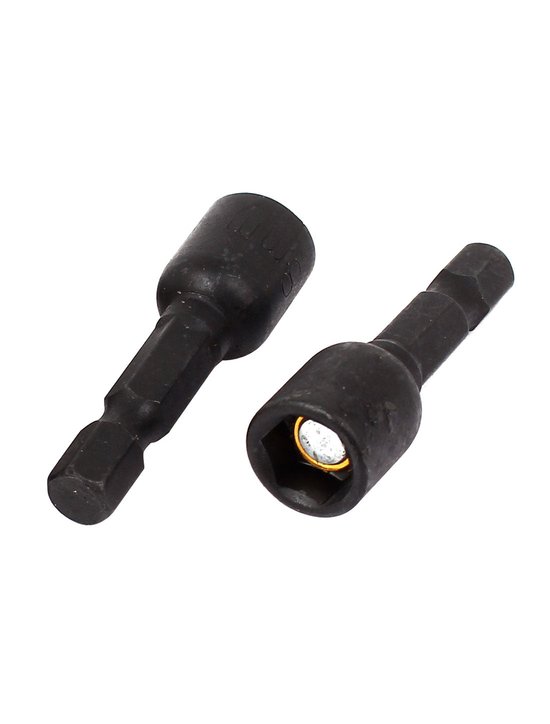 uxcell Uxcell 1/4" Shank 8mm 5/16" Hex Magnetic Nut Driver Bit Socket Adapter Black 3 Pcs