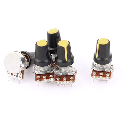uxcell Uxcell 5 Pcs B10K 10K Ohm 3 Terminals Rotary Audio B Type Potentiometer Pot Height 31cm