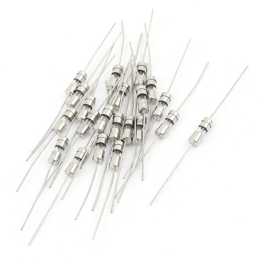 uxcell Uxcell 20pcs AC 250V 10A 4x11mm Slow-blow Acting Axial Lead Glass Fuse