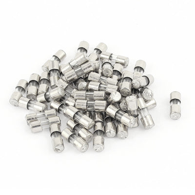 uxcell Uxcell 50pcs 10x4mm AC 250V 2.5A Slow Blow Acting Miniature Glass Fuse Tube