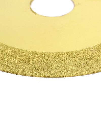 Harfington Uxcell 4" x 0.8" Glass Tile Diamond Coated Grinding Ceramic Cutting Wheel Disc Gold Tone