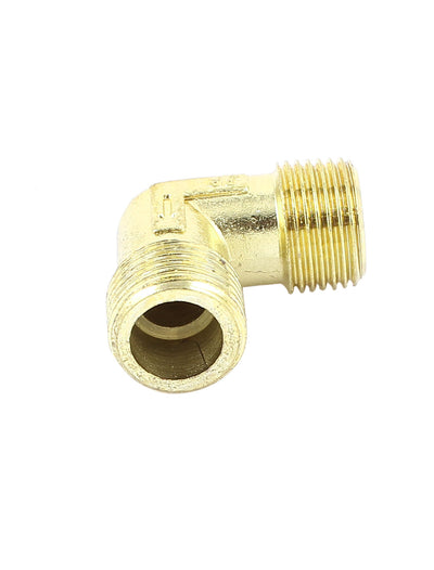Harfington Uxcell 2 Pcs Metal Pipe 90 Deg 3/8 BSP Male to Male Water Fuel Elbow Fitting