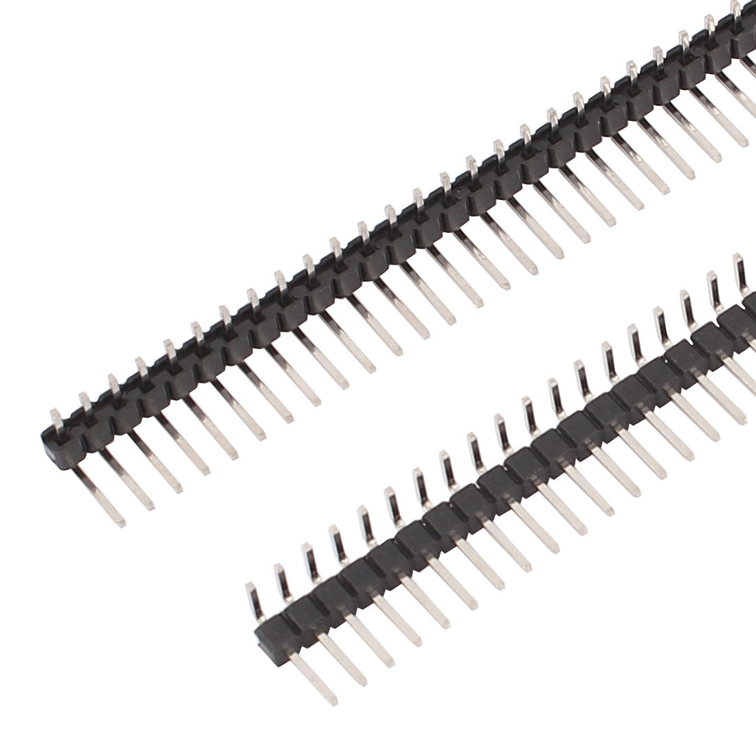 uxcell Uxcell 12Pcs 2.54mm Pitch 1x40-Pin Single Row Male 90 Degree Right Angle Pin Header
