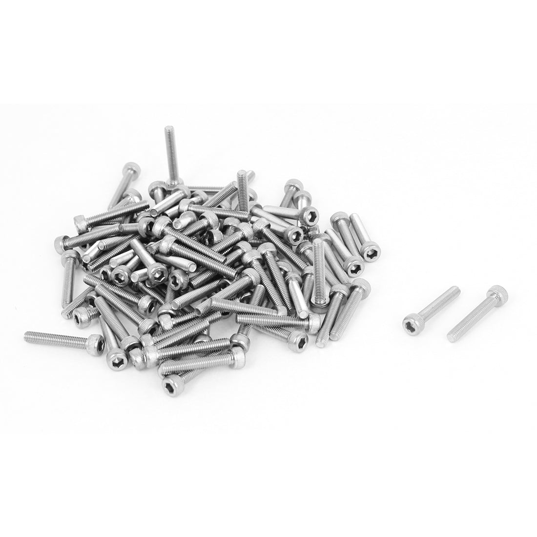 uxcell Uxcell M3x18mm 0.5mm Pitch Stainless Steel Bolts Hex Key Socket Cap Head Screws 100pcs
