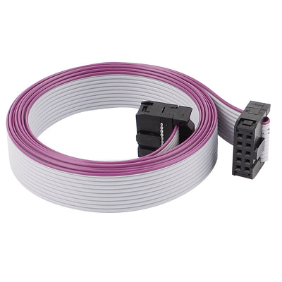 Harfington Uxcell 2.54mm Pitch 10Pin F/F IDC Connector Motherboard Flat Ribbon Cable Wire 118cm