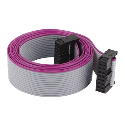 Harfington Uxcell 2.54mm Pitch 14Pin 14 Wire F/F IDC Connector Flat Ribbon Cable 118cm