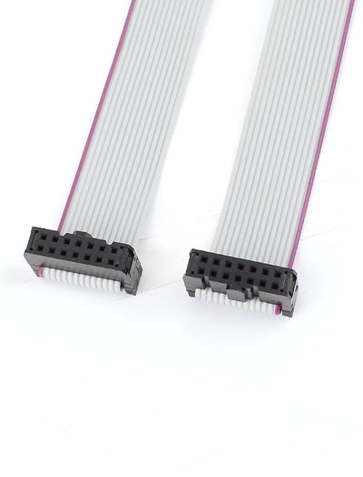 Harfington Uxcell 2.54mm Pitch 14Pin 14 Wire F/F IDC Connector Flat Ribbon Cable 148cm Length