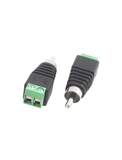 Harfington Uxcell 30pcs UTP Cat5 Cat6 Cable to AV Phono RCA Male Jack Adapter for CCTV