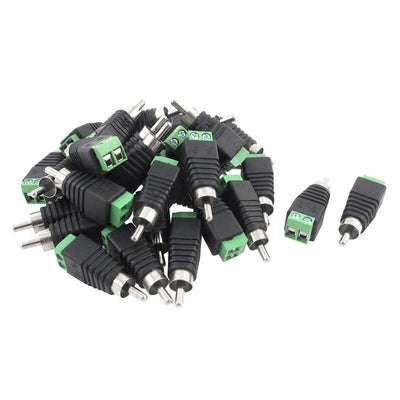 Harfington Uxcell 30pcs UTP Cat5 Cat6 Cable to AV Phono RCA Male Jack Adapter for CCTV