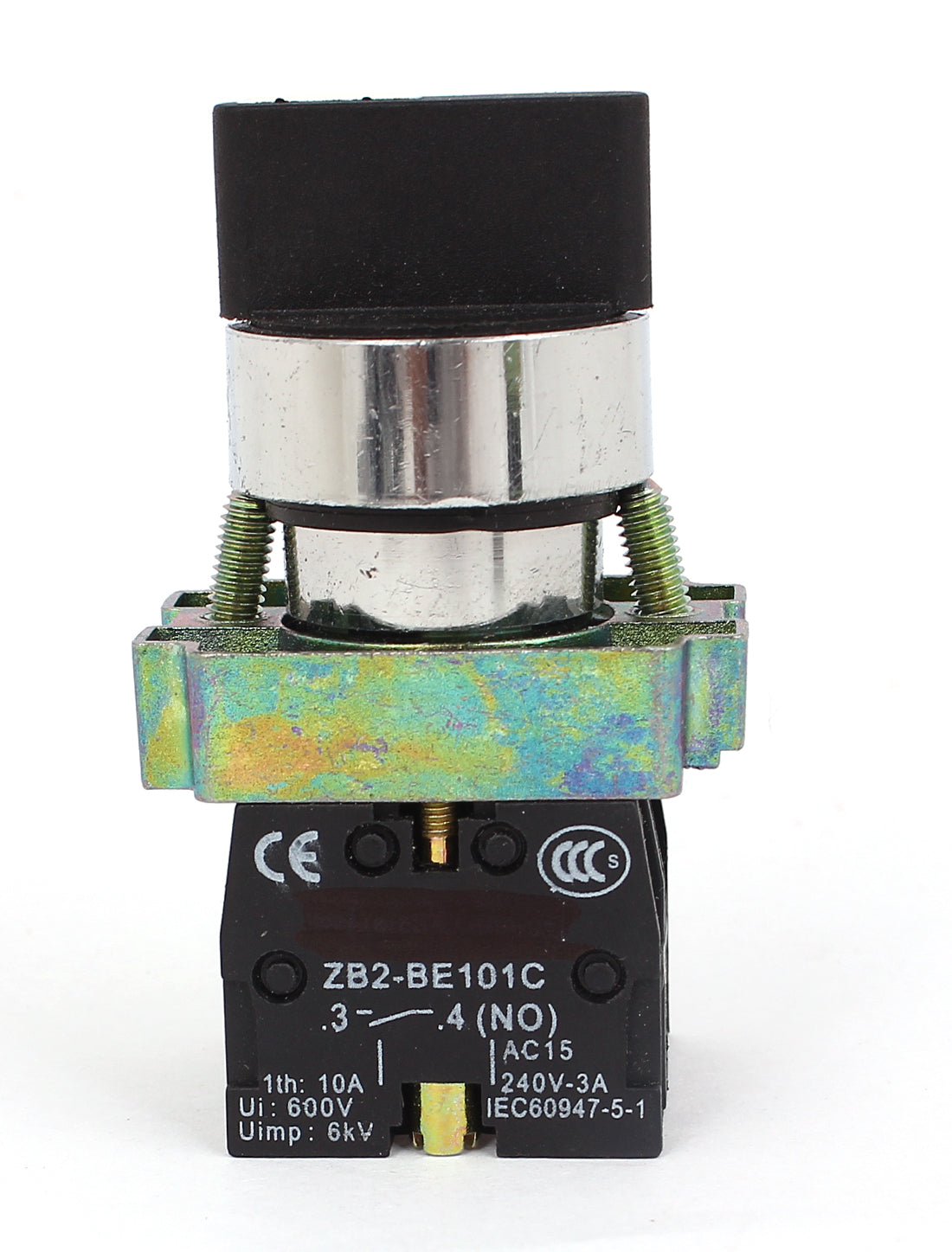 uxcell Uxcell ZB2-BE101C 2NO DPST 3 Positions Maintained Rotary Selector Switch 600V 10A 2 Pcs