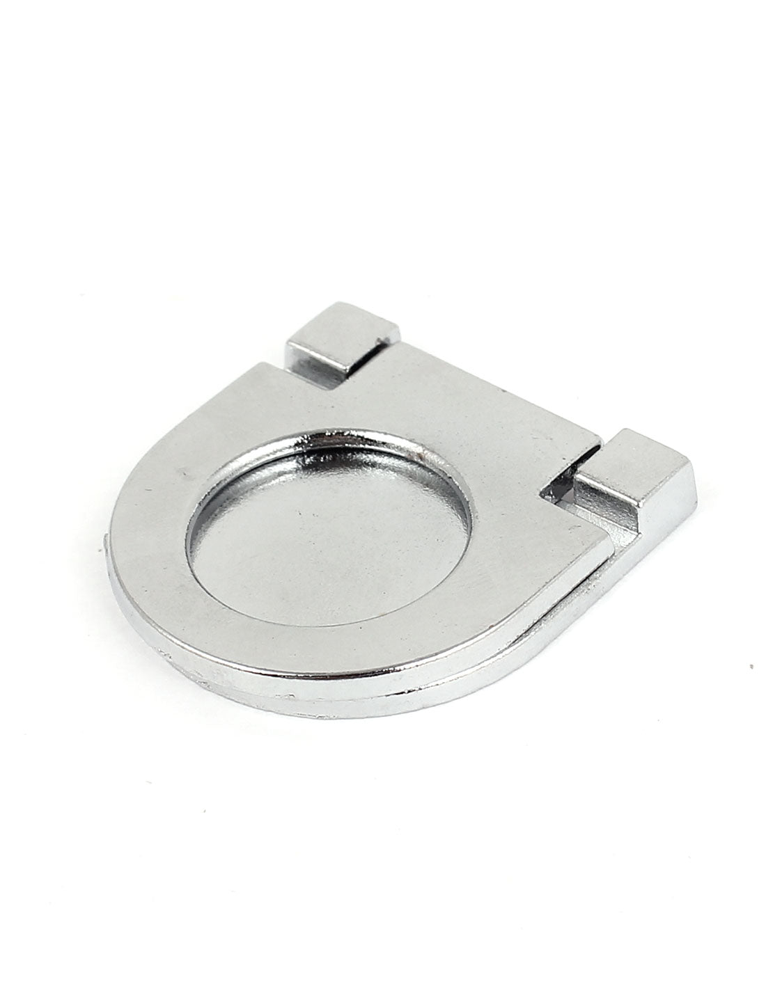 uxcell Uxcell Cupboard Drawer Alloy Flush Mount Pull Ring Handle Knob Silver Tone