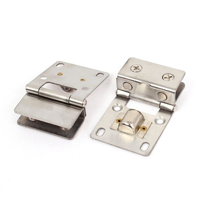 Harfington Uxcell 5mm-9mm Thickness Cupboard Cabinet Glass Pivot Door Hinge Clamps 2 Pcs