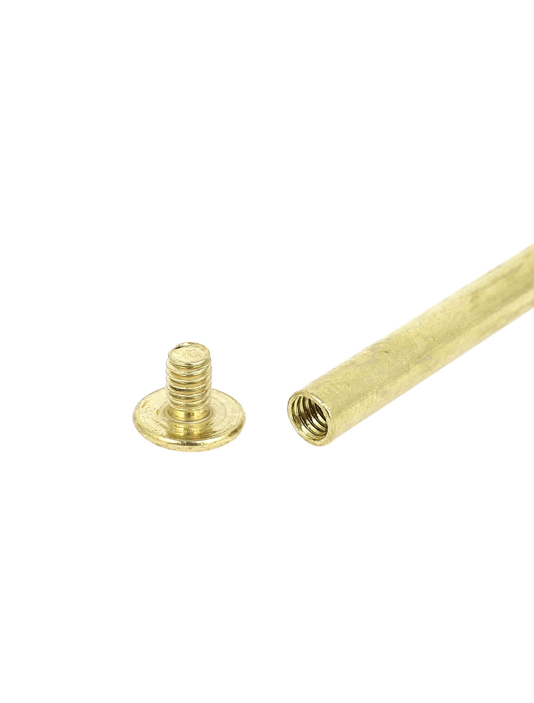 uxcell Uxcell Brass Plated 5x100mm Binding Chicago Screw Post 12pcs for Albums Scrapbook