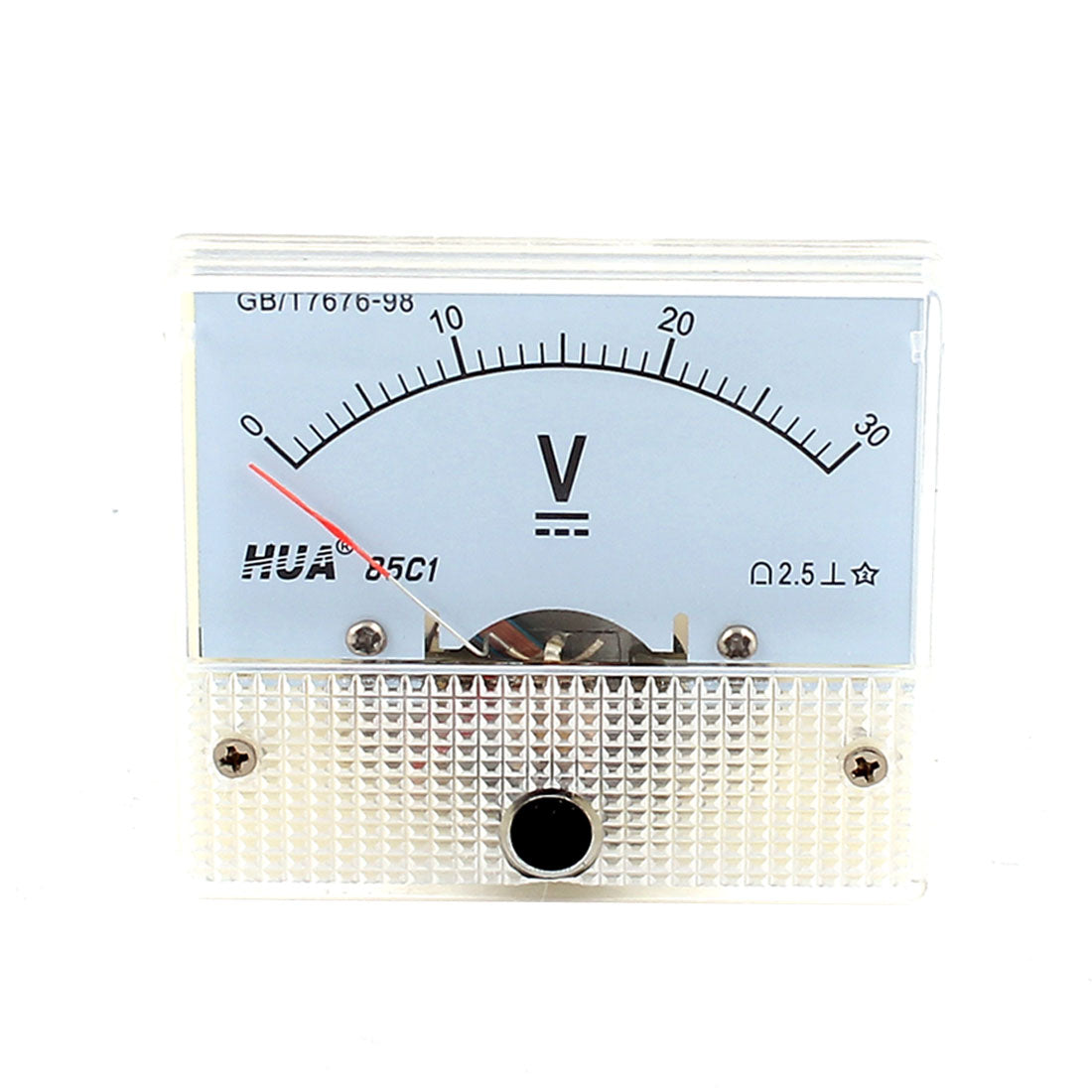uxcell Uxcell 85C1 DC 0-30 Volt Measuring Rectangle Analog Panel Voltmeter Gauge