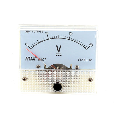 Harfington Uxcell 85C1 DC 0-30 Volt Measuring Rectangle Analog Panel Voltmeter Gauge