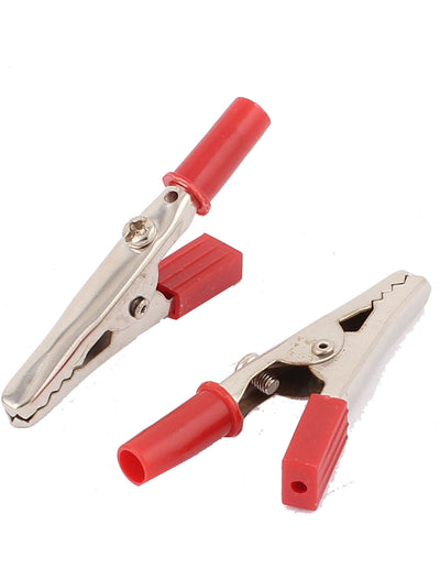 Harfington Uxcell 26pcs Electric Test Crocodile Alligator Clip Clamp 55mm Red