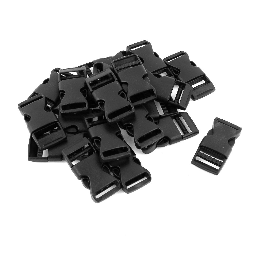 uxcell Uxcell 20 Pcs 5/8" Webbing Straps Plastic Curved Clasp Side Quick Release Buckle