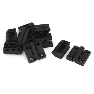 uxcell Uxcell Cabinet Door Ball Bearing Reinforced Plastic Hinges 48x48mm Black 10pcs