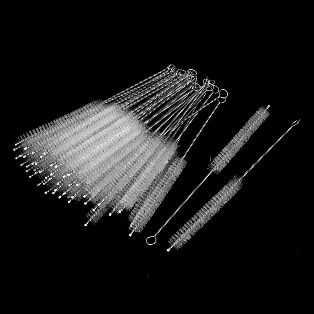 uxcell Uxcell 10mm Dia Nylon Twisted Handle Test Tube Pipe Bottle Wash Cleaning Brushes 50pcs