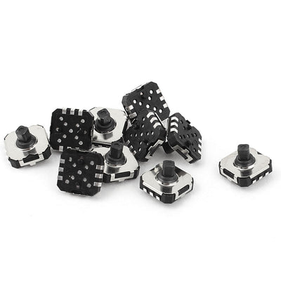 Harfington Uxcell 10 Pcs 6 Pin 5 Way Momentary Push Button Surface Mounted Devices SMT Mini Tactile Switch
