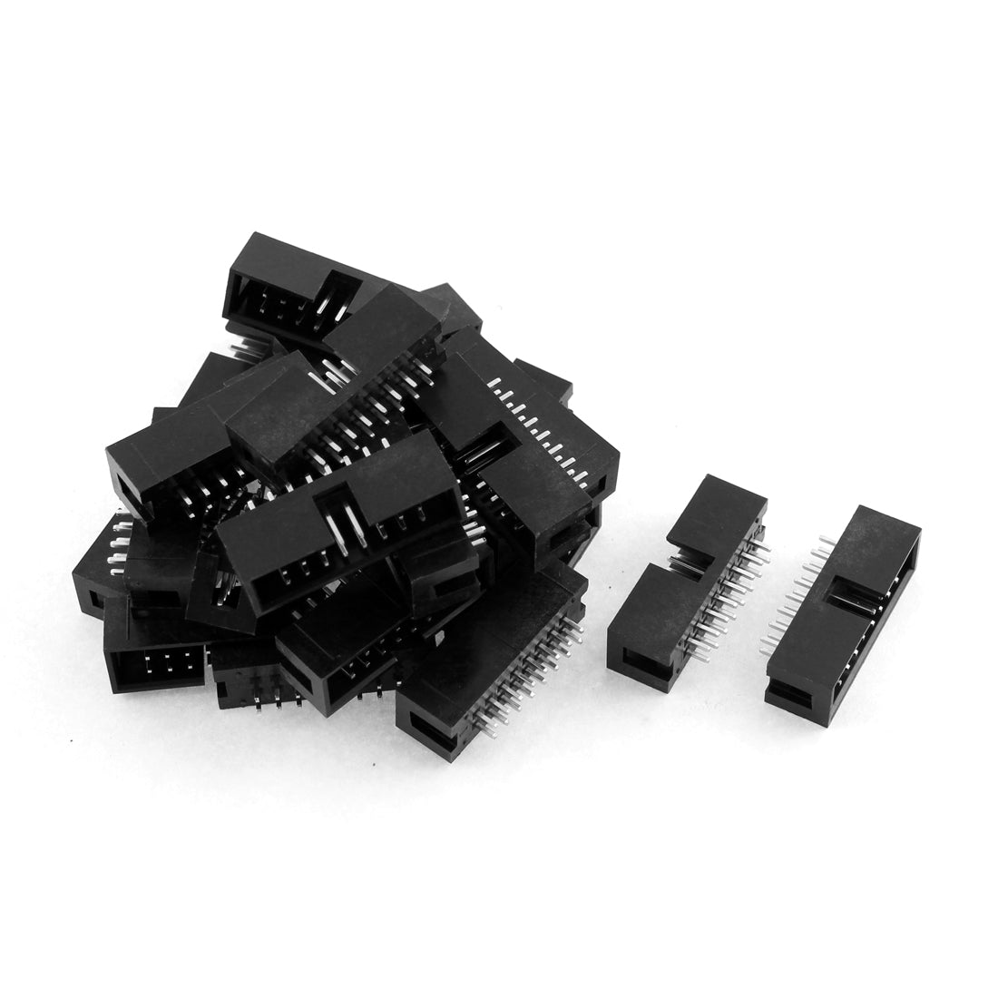 uxcell Uxcell 24pcs 2x8 16-Pin 2.54mm Pitch Straight Box Header Connector IDC Male Sockets
