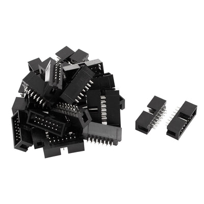 Harfington Uxcell 28pcs 2x7 14-Pin 2.54mm Pitch Straight Box Header Connector IDC Male Sockets
