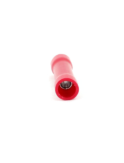 Harfington Uxcell 100Pcs Dual Ends Red Plastic Fully Insulated Female Crimp Wire Terminal Connector for AWG22-16