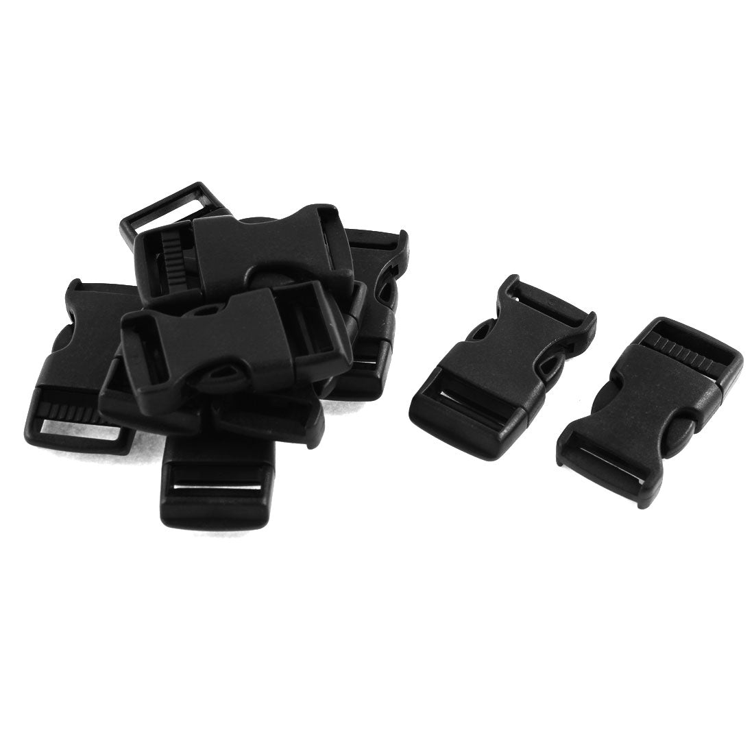 uxcell Uxcell 10Pcs 3/4" Width Strap Side Quick Release Buckles Black
