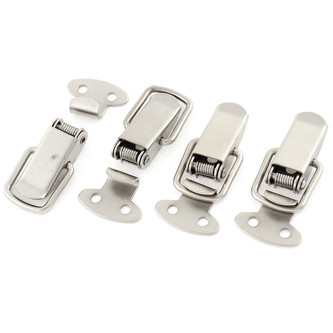 uxcell Uxcell Chest Cabinet Silver Tone Spring Loaded Toggle Latch Hasp 4 Pcs
