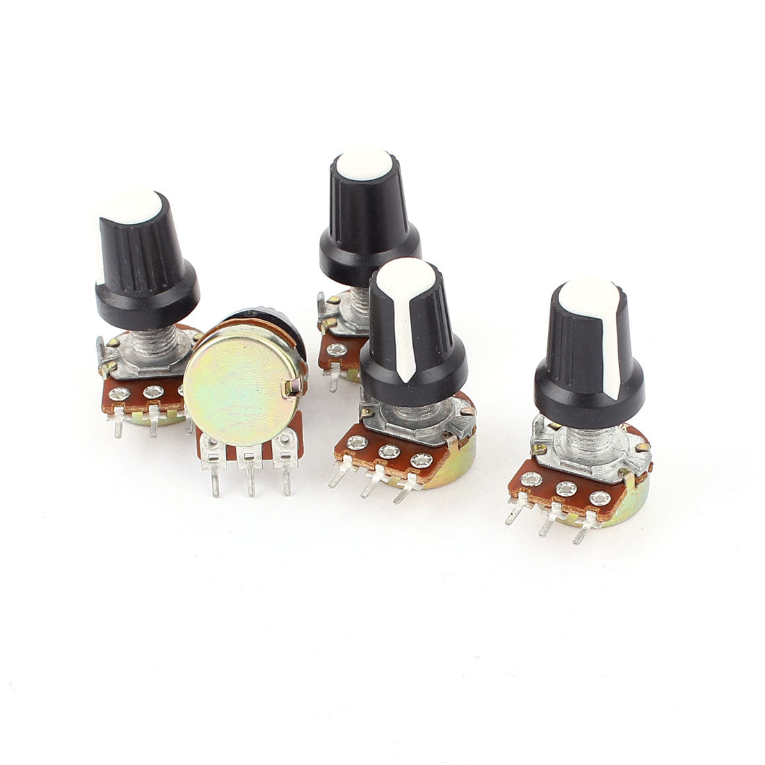 uxcell Uxcell 5pcs 100K OHM 3 Terminal Linear Taper Rotary Volume B Type Potentiometer Pot
