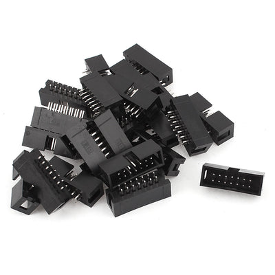 uxcell Uxcell 23 Pcs Dual Row 14-Pin 2.54mm Straight Box Header Connector IDC Male Sockets