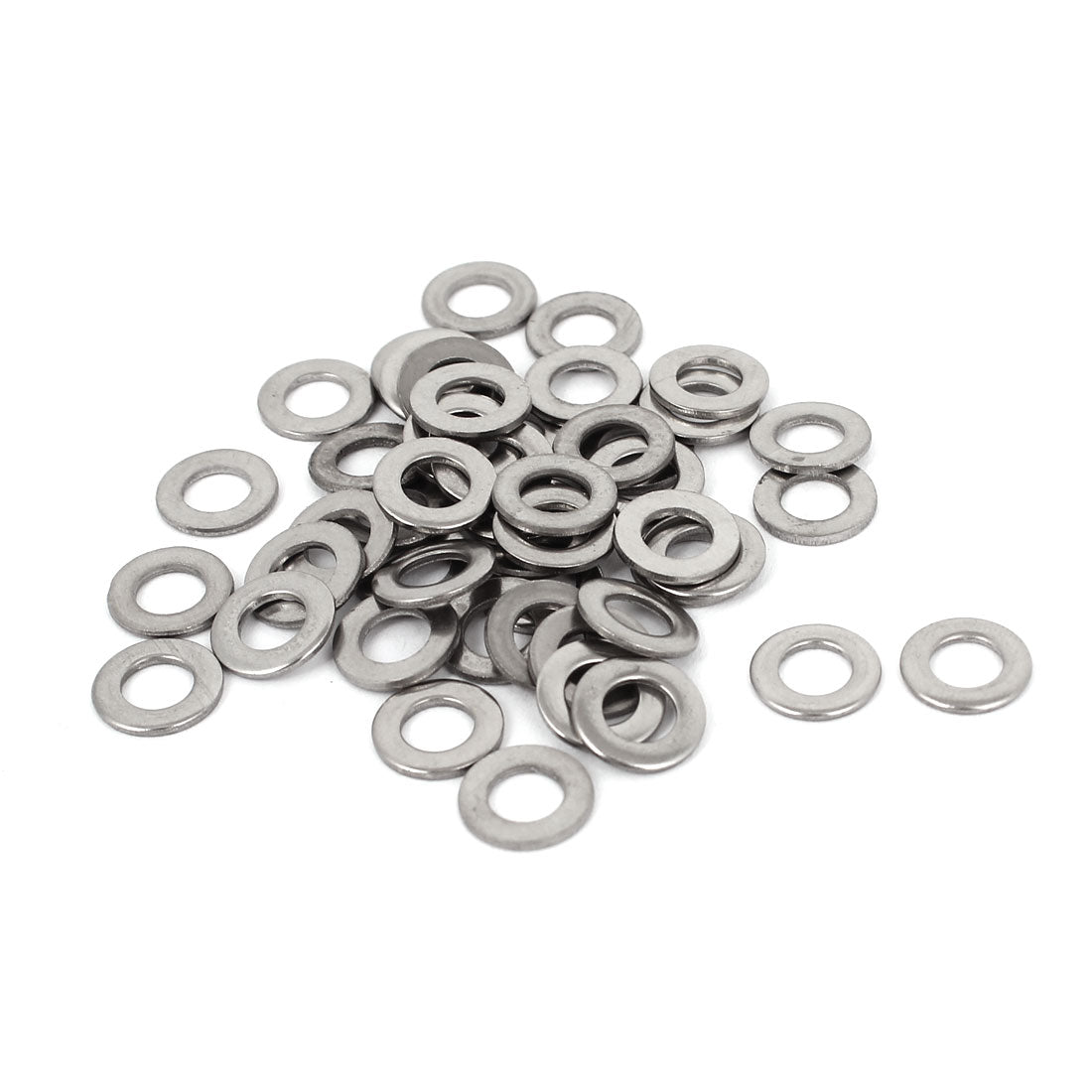 uxcell Uxcell 50pcs 304 Stainless Steel Flat Washer #10 Plain Spacer for Screws Bolts