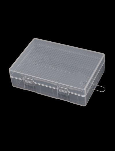 Harfington Uxcell Clear Rectangle Storage Box Case Container for 4 x Batteries 11 x 7.5 x 3cm