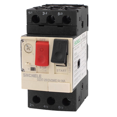 Harfington Uxcell 690V 6KV 9-14A 3 Phase Thermal Magnetic Motor Protection Circuit Breaker
