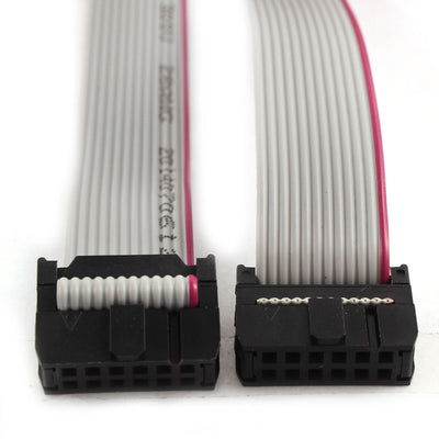 Harfington Uxcell FC-12P IDC 12P F/F Hard Drive Data Extension Wire Flat Ribbon Cable Connector 100cm Long for Motherboard