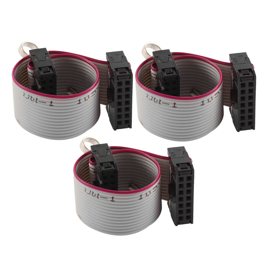 Uxcell 3 Pcs FC14P IDC 14Pin Hard Drive Data Extension Wire Flat Ribbon ...