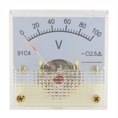 uxcell Uxcell 91C4 DC 0-100V Analog Panel Voltmeter Voltage Meter Measuring Gauge Class 2.5