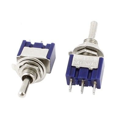 Harfington Uxcell AC 125V 6A Electrical 3 Positions Locking ON OFF ON SPDT Toggle Switch