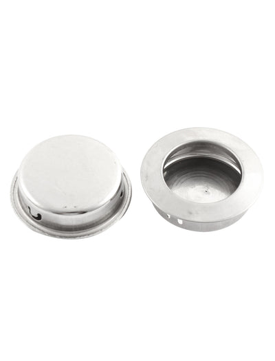 Harfington Uxcell Sliding Door Drawer Stainless Steel 35mm Round Recessed Flush Pull Handle 7pcs